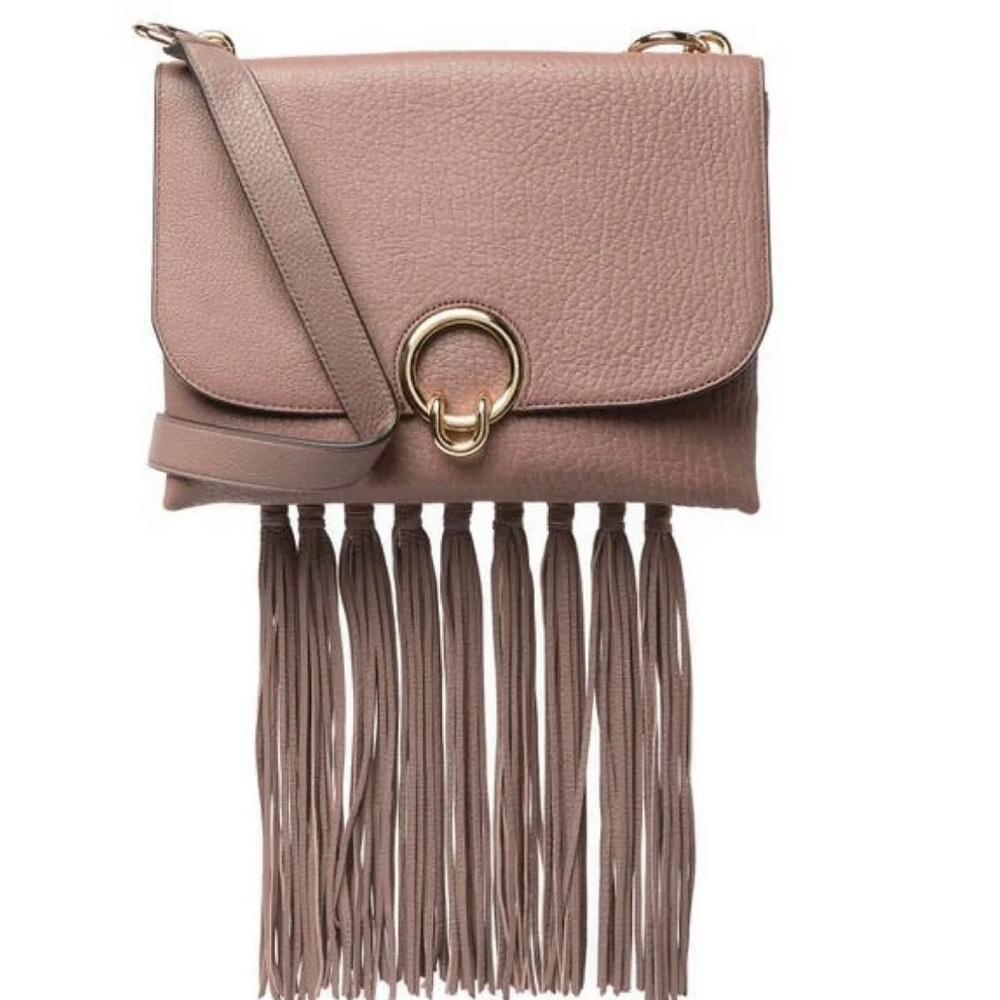 Rebecca Minkoff Isabel Large Shoulder Bag With Fringe MSRP $398